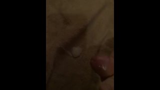 Thick slo-mo cumshot in a solo wank