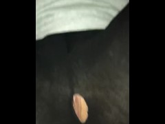 Wearing my see through ripped gym leggings