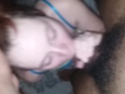 Preview 5 of Birthday WHITE Girl Sucking Mad BBC