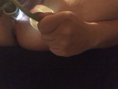 Horny amateur muslim with hijab creampie,wet pussy,play with new toy (Arab)