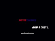 Preview 2 of Fistertwister - Double Blond Pussy Stretching