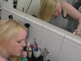 Cute gets fucked hard in_her bathroom