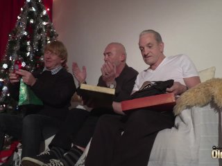 Old Young Orgy 9 Old Men 2 Teens hardcore Christmas group fuck special