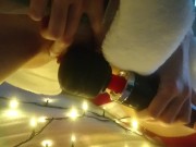 Preview 2 of little christmas elf cums hard | Christmas Special