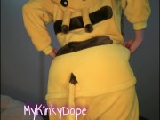 Preview 1 of My Kinky Dope CamShow pikachu, Booty dance, BDSM, ball gag, deepthroat