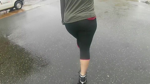 Creepshot in the Rain ~ A Velvet Short ~ Watching Her Walk