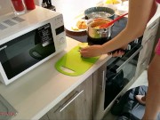 Preview 5 of Trampling while cooking by Strict Wife Mia