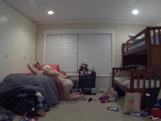 Forgot To End My Skype With stepdad, Boy Did_He Get A Show