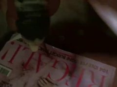 Sissy Cum in chastity cage