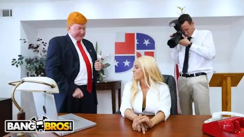 BANGBROS - Luna Star Gets Grabbed By The Pussy At The White House!