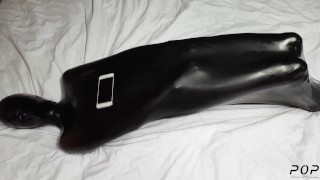 Miss Perversion Is Teased And Has Her Breath Controlled In A Latex Sleepsack