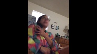 Нип Слип Гардероб Неисправность Показывает Порнозвезду Большие Сиськи Курение