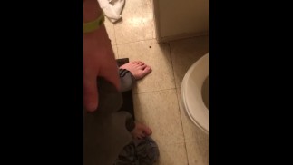Teen boy pissing in his new home