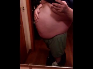 fat guy, belly stuffing, solo male, fetish