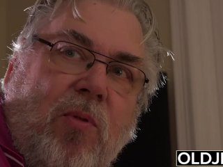  teen sucks the cock of an old man she gets fucked and swallows cum screenshot number 1
