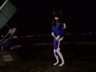 Activating Self-cumming Sequence!! a Japanese Crossdresser as D.Va