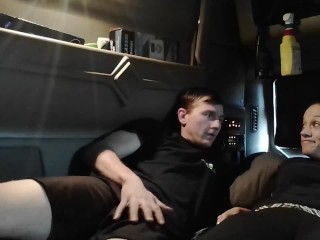 sexy brunette babysitter sucks and gags on his big_cock..