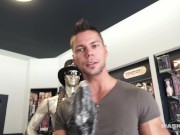 Preview 1 of Maskurbate Jacked Up Angelo Godshack Jerks Off In Sex Shop