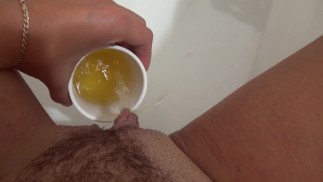 Morning urinate in cap Camilla Moon