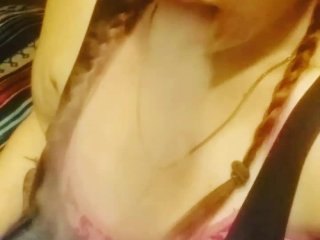 redhead, amateur, solo female, smoking