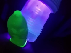 Glow in the Dark condom, Fleshlight fucking cumplay