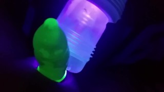 Glowing In The Dark Fucking Cumplay Condom Fleshlight