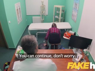 Fake Hospital Cute pigtailed cleaner sucks and fucks doctors big cock