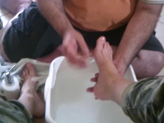 My Cares and Cleans my Feet