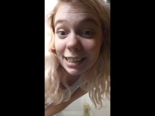 Showering Anal Whore Solo Skinny Blonde