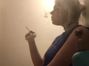 Preview 4 of sexy skinny blonde smokes in front of boyfriend