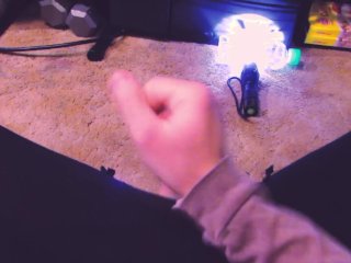 Quick Edging Session Leads to Big Cumshot