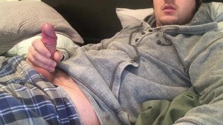 Solo Male gets hard and Jerks on Chaturbate (No Cum)