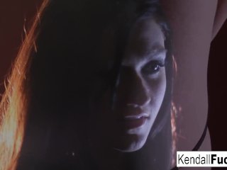 Kendall has way too much fun getting her pussy all wet