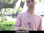 Preview 2 of Latin Leche - Broke Latin stud sucks and fucks random stranger for cash