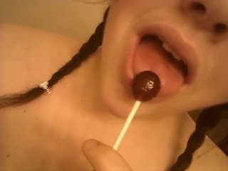 Sexy BBW Sucking on Lollipop