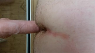 Straight guy ass fucked POV closeup by huge dildo - ass to mouth