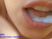 Preview 1 of Mouth full of cum - Compilation - MONTSITA