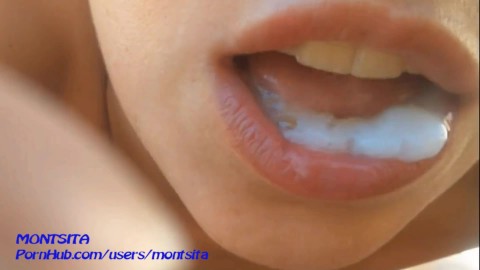 Mouth full of cum - Compilation - MONTSITA