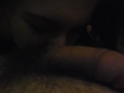 Preview 1 of POV deepthroat ball sucking BJ, cum in mouth