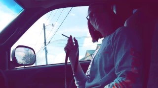 Sexy Redhead Smoking After Suckin Me Off In Public Parking Lot Cum Swallow