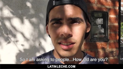 🔥LatinLeche-Sexy straight teen sucks and fucks stranger on camera for money