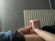 Preview 2 of blonde boy jerking and cumming