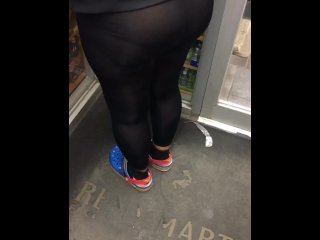 A day out with wife in see through leggings spandex