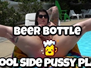 Public Outdoor Bottle in Pussy Pool Side Gaberiella.manyvids.com