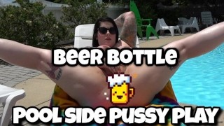 Gaberiella Manyvids Com Public Outdoor Bottle In Pussy Poolside
