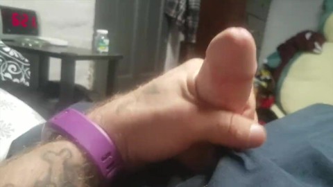 Sir Kink blowing a solo huge load out of his small cock!