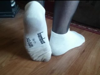 white sneaker socks, german amateur, point of view, german feet