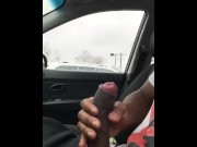 Preview 2 of Jerking My Black Cock in Public and Cumming!