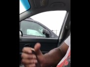 Preview 6 of Jerking My Black Cock in Public and Cumming!