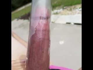 Trying out new premium penis pump outside and more